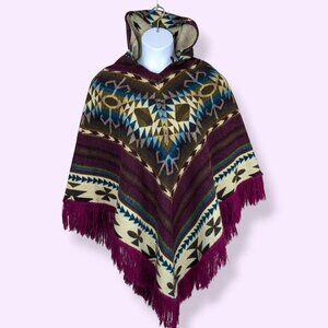 Ecuadorian Acrylic Alpaca Poncho (Ruana Andina)